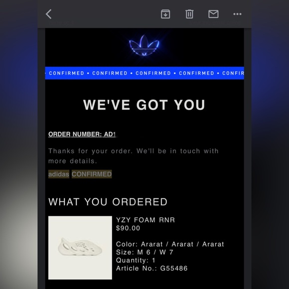 SOLD. Adidas Yeezy Foam Runner “Ararat” - Men’s Size 6 - Picture 6 of 6